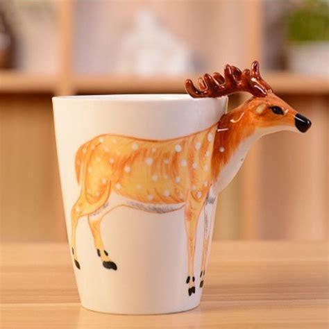 Hand Painted 3D Animal Mug | Animal mugs, Painting 3d, Hand painted