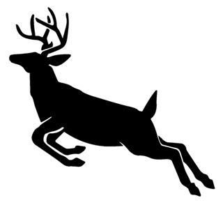 Deer Jumping Silhouette v2 Decal Sticker