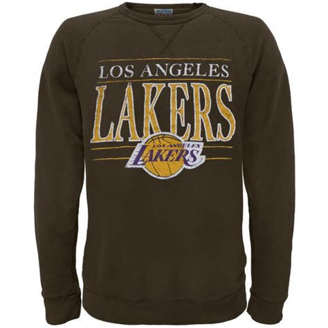 Los Angeles Lakers - Distressed Classic Logo Crew Neck Sweatshirt – Old ...