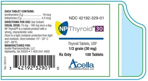 NP Thyroid 30: Package Insert - Drugs.com