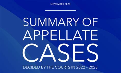 2023 Summary of Appellate Cases - Association of California Water Agencies