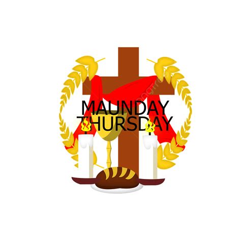 Holy Thursday PNG Picture, Maunday Thursday Holy Cross Sign Design With Transparent Background ...
