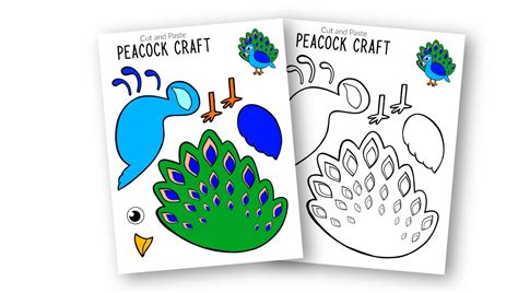 Free Printable Peacock Craft with Peacock Template - Simple Mom Project