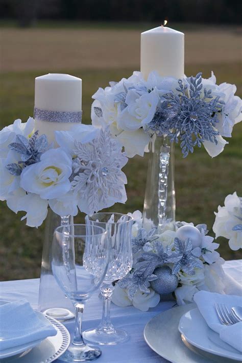 Elegant Dollar Tree Wedding Centerpiece Perfect For A Winter Wedding | Winter wonderland wedding ...