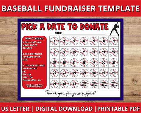 Sponsor A Day Calendar Fundraiser Template - Printable Word Searches