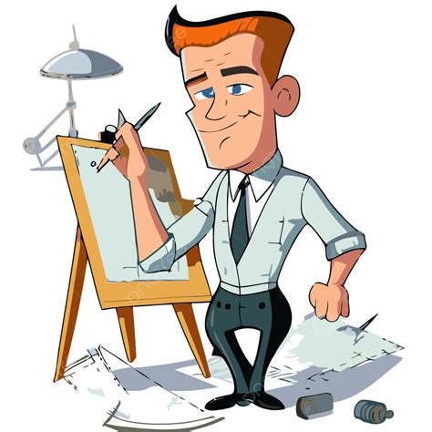 Architect Clipart Cartoon Cartoon Character Vector, Cartoon Clipart, Architect Clipart ...