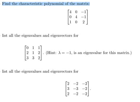 Characteristic Polynomial of a Matrix Calculator