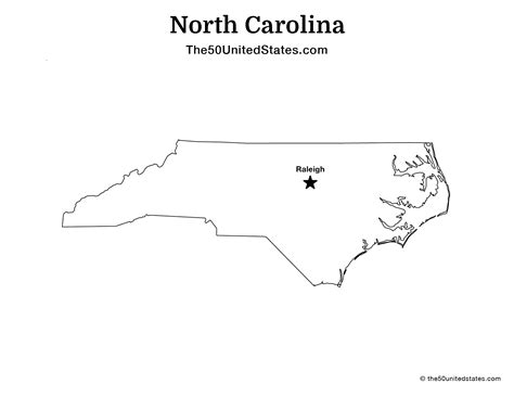 Free Printable State Maps of North Carolina | The 50 United States: US ...