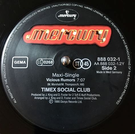 1986 Timex Social Club Rumors original Version remix - Etsy