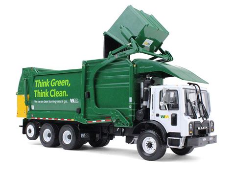 First Gear 1/34 Scale Diecast Collectible Waste Management Mack TerraPro with CNG Front Loader ...
