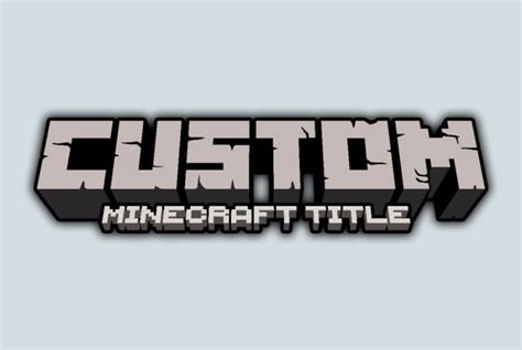 Make you a custom minecraft title by Lucasnagy | Fiverr