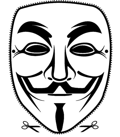 3 High Quality Printable Vendetta Guy Fawkes Mask Cut Out