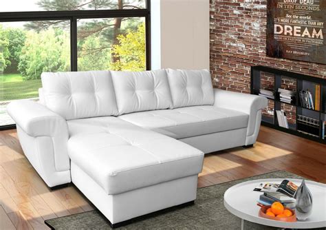 Leather Corner Sofa Bed With Storage | Baci Living Room