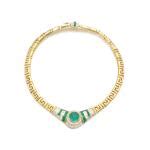 Gold, emerald and diamond necklace, 1980s | Important Jewels | Jewelry | Sotheby's