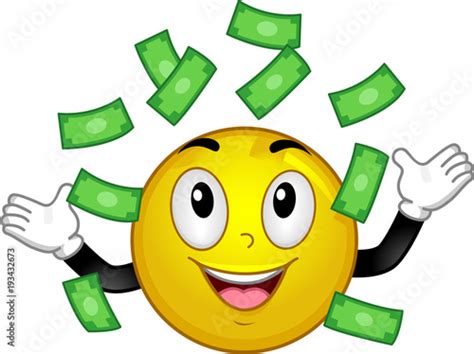 "Mascot Smiley Money Rain Illustration" Stock image and royalty-free vector files on Fotolia.com ...