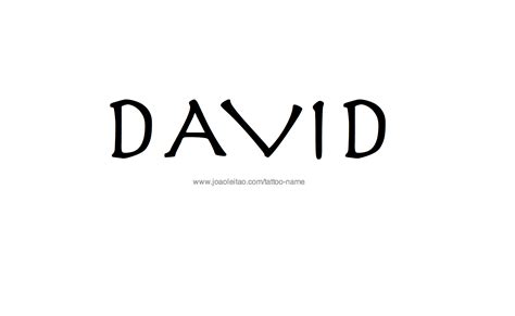 David Name Tattoo Designs