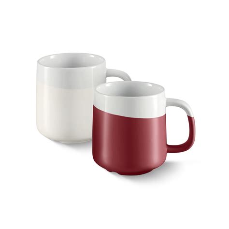 Two-Tone Ceramic Coffee Mugs (Set of 2)