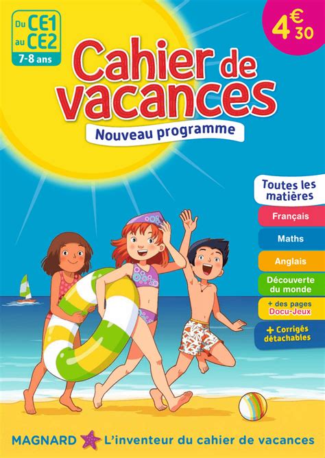 Cahier de vacances CE1-CE2