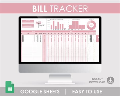 Bill Tracker, Monthly Bill Tracker, Bill Tracking Sheet, Track Bills ...