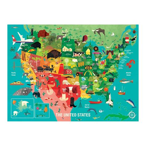 THE UNITED STATES 1000 PIECE JIGSAW PUZZLE - MUDPUPPY