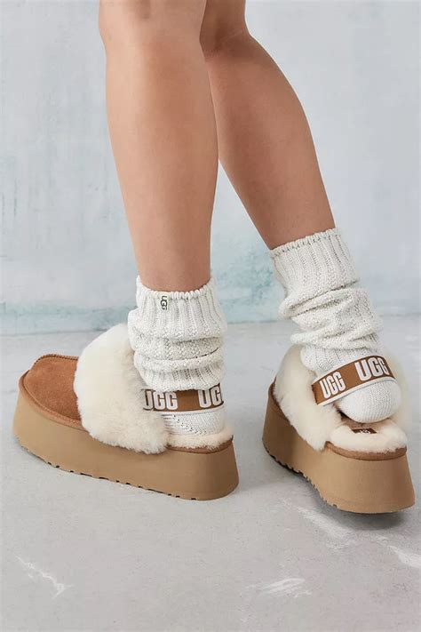 UGG Chestnut Funkette Slippers | Urban Outfitters UK