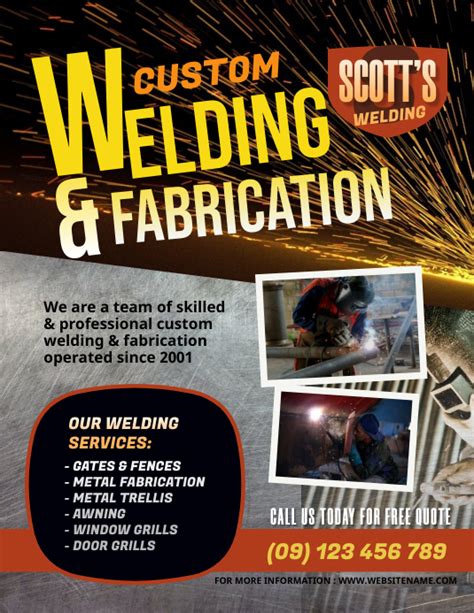 Custom Welding Flyer Template | Welding, Calling card design, Flyer