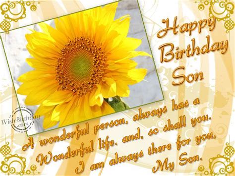 Happy Birthday To A Wonderful Son - Birthday Wishes, Happy Birthday Pictures