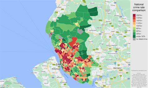 Liverpool violent crime statistics in maps and graphs. December 2024