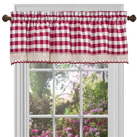 Achim Buffalo Check Window Curtain Valance - 58x14 - Walmart.com Farmhouse Windows, Farmhouse ...