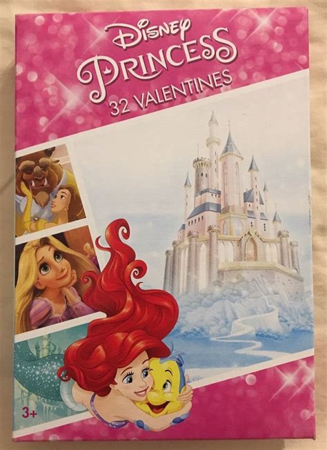 Disney Princess Valentines 32 Cards Rapunzel Ariel Beauty New | eBay ...