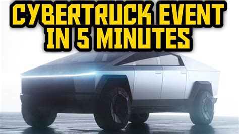 Tesla CyberTruck Event Under 5 Minutes - YouTube