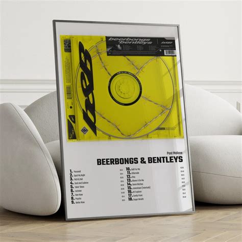 Post Malone Beerbongs Bentleys Album Cover Poster Wall Art - Etsy