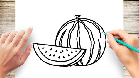 How To Draw Watermelon Easy - YouTube