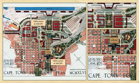 Cape Town Map Vintage Style Map of Cape Town 1948 Classroom - Etsy