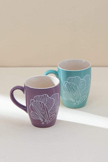 Buy Painted Purple & Blue Ceramic Coffee Mug (Set Of 2) Online | Freedomtree.In – Freedom Tree
