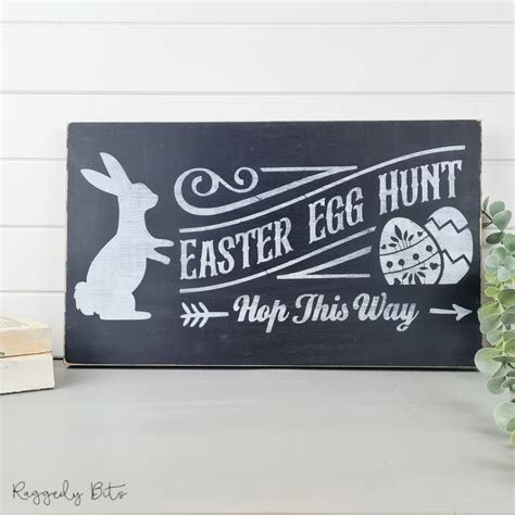 Easter Egg Hunt Hop This Way Sign