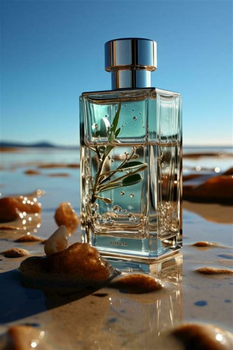 bottle of perfume on the beach 28324131 Stock Photo at Vecteezy