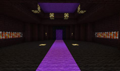 My Nether portal room. Simple and sinister | Minecraft architecture, Minecraft projects, Minecraft