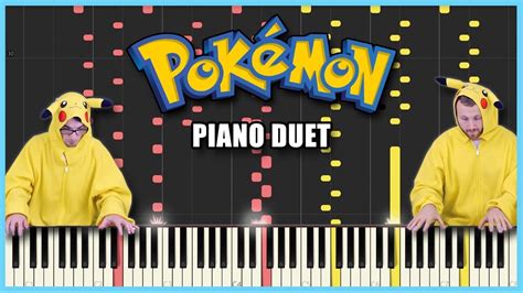 Pokémon: RGB Battle Music | PIANO DUET [Synthesia] - YouTube