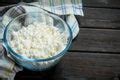 Dish of fresh cottage cheese - Free Stock Image