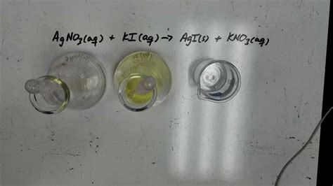 Silver nitrate and Potassium Iodide Reaction - YouTube