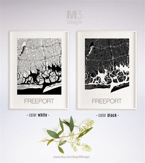 Freeport New York Freeport NY Map Freeport Map Freeport - Etsy