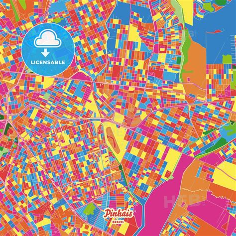 Pinhais, Brazil Crazy Colorful Map Print Template in 2022 | Colorful map, Poster template, Print ...