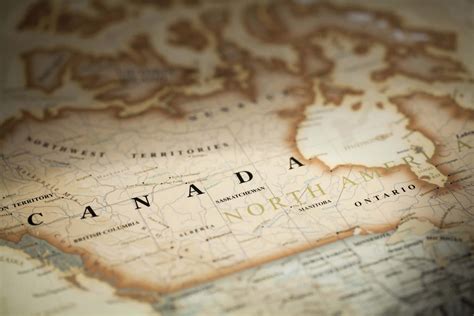 Download A Map Of Canada With The Word Canada On It | Wallpapers.com