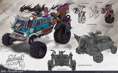 ArtStation - Retro monster van design