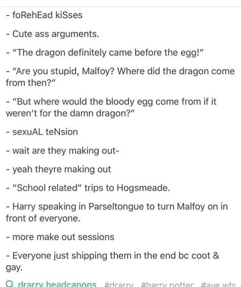 Harry Potter oneshots - Drarry Headcanons - Wattpad