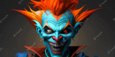 Premium Photo | Creepy and scary jester - spooky vector illustration generated by ai