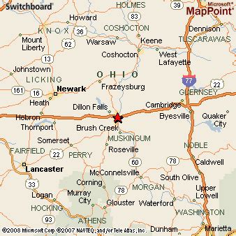 Zanesville, Ohio Area Map & More