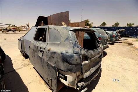 Cars Modified By ISIS To Carryout Suicide Attack Go On Display In Iraq ...