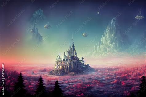 Fantasy Dream World Concept Illustration Stock Illustration | Adobe Stock